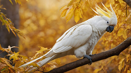 Fototapeta premium cockatoo in the autumn