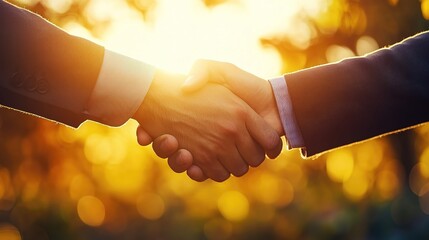 Handshake between professionals, symbolizing trust and integrity in business