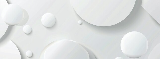 Elegant white background with soft geometric shapes in light gray tones, creating a modern and sophisticated design.