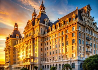 Majestic Taj Mahal Palace Hotel at Golden Hour - Mumbai, India