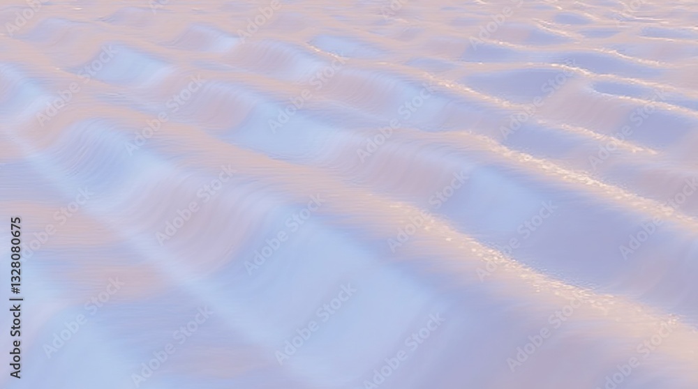Poster the image is of a snowy beach with a wave pattern
