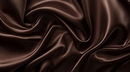 Obraz premium Dark Brown Silk Fabric Draped Texture