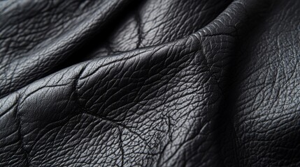 Obraz premium Black Leather Texture Background Close-Up