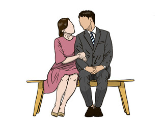 couple sitting on a chair