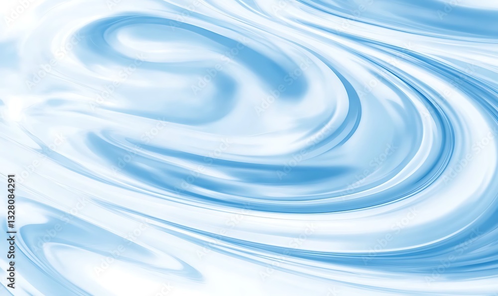Poster abstract blue swirls creating a calming, fluid background.