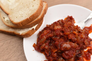 Cebulka smażona z pomidorem