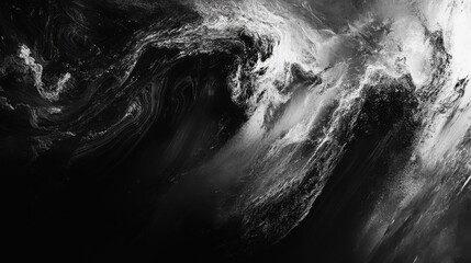 Abstract Black And White Swirling Texture Background