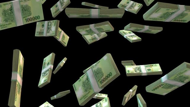 Vietnamese currency falls on green background
Vietnamese currency depreciates