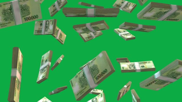 Vietnamese currency falls on green background
Vietnamese currency depreciates