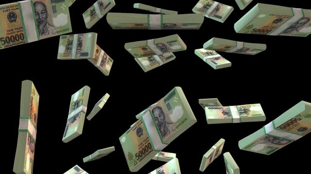 Vietnamese currency falls on green background
Vietnamese currency depreciates
