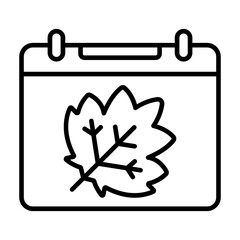 Autumn Calendar Icon