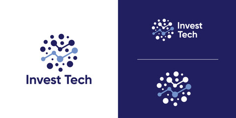 logo design combination of earth and technology, logo for global tech, connect, digital, connect, symbol, icon, idea, creative.