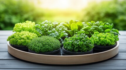 Wooden tray filled with a variety of fresh vegetables showcasing vibrant colors and promoting healthy eating and cooking