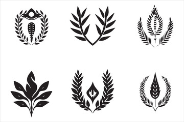 Simple Wheat Ears Vector Icons