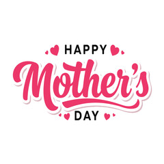 HAPPY MOTHER'S DAY lettering typography banner vector