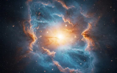 Naadloos Fotobehang Airtex Vibrant Nebula in the vastness of space © Reacstor