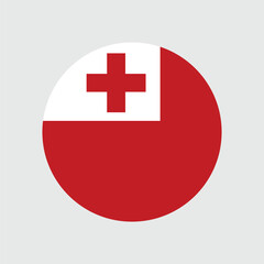 Tonga as round glossy icon