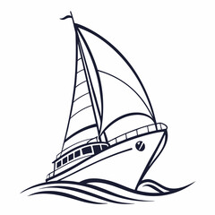 sailing ship vector