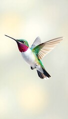 Fototapeta premium Hummingbird Flying Watercolor 