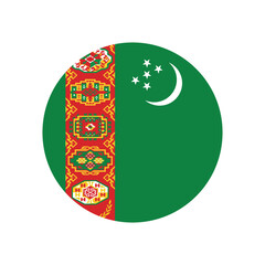 vector National Flag of Turkmenistan