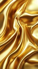Texture of shiny golden fabric. Luxury fabric.