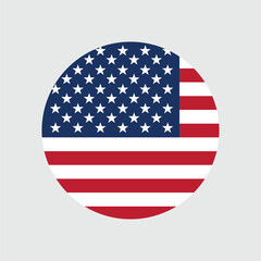 USA Flag Sphere Vector