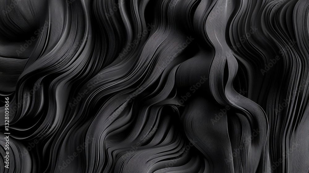 Poster abstract black and grey wave pattern background