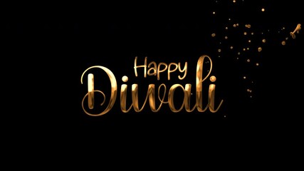 Animated happy Diwali greeting in elegant style for festive designs and holiday projects, perfect for web banners or social media posts.