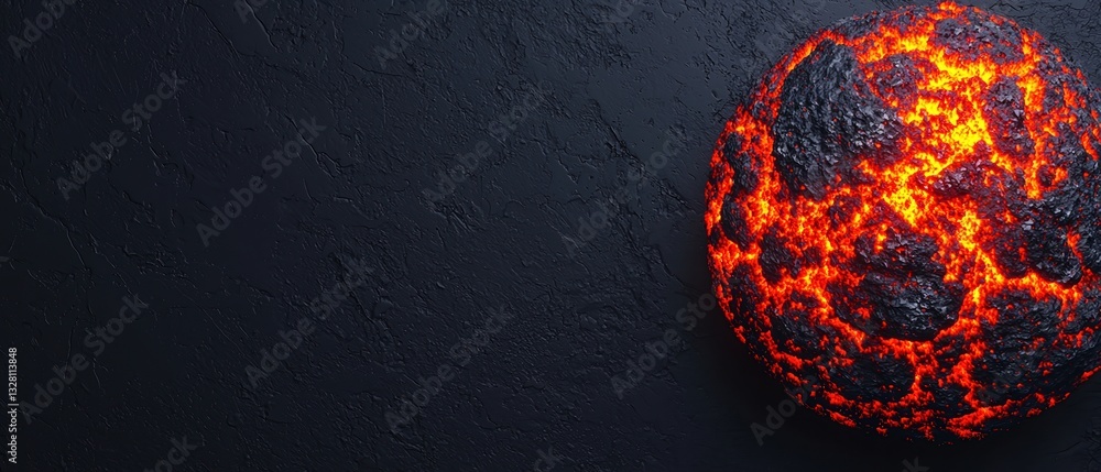 Poster earth layers dynamic concepts. lava texture against a dark background creating an intense visual eff