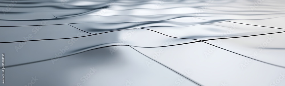 Aufkleber Abstract waves creating a fluid pattern on a smooth surface, evoking tranquility and depth.