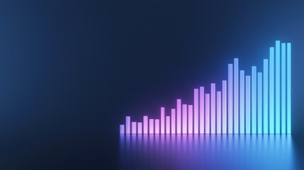 Economic Performance Employment Concepts. Abstract graph with colorful bars showing growth.