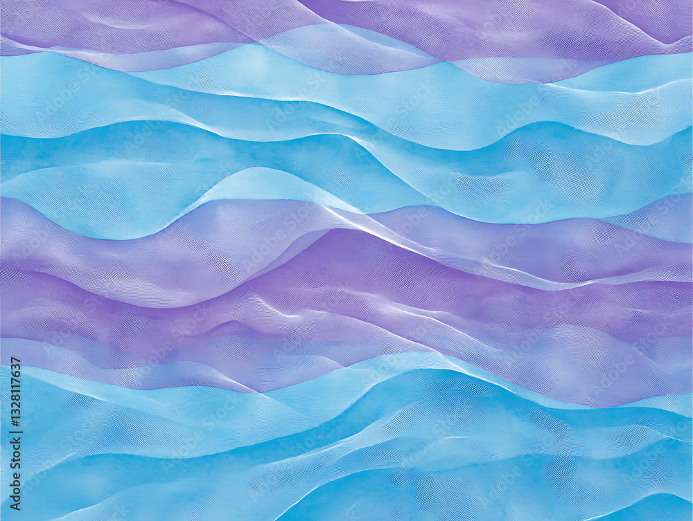 Poster flowing waves of serenity abstract art digital design tranquil environment bird's eye view calm conc