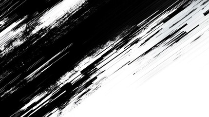 Abstract Black And White Diagonal Brushstrokes Texture