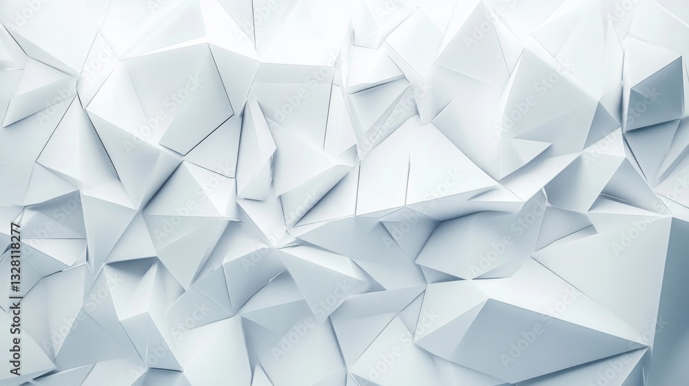 Poster abstract white triangular geometric 3d background texture