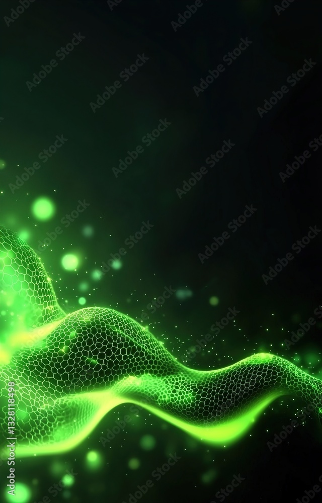 Wall mural horizontal green abstract trellised or cellular background for modern design.