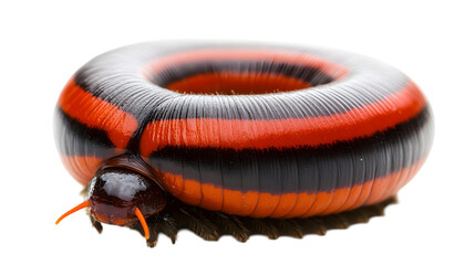 Obraz premium High-Resolution Millipede Side Perspective - White Background