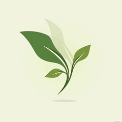 A leafy green plant with a stem and a leaf