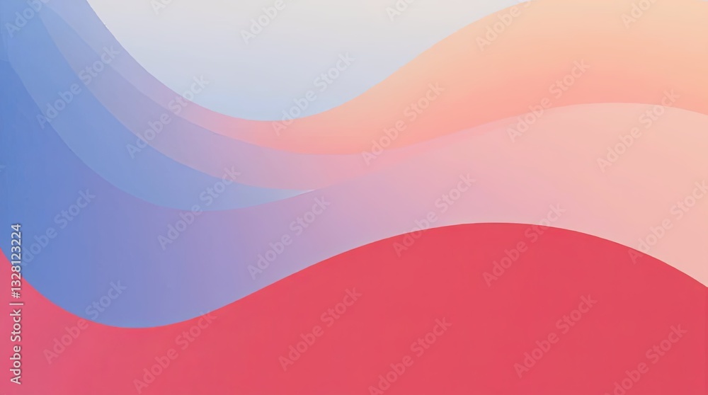 Aufkleber a colorful, abstract background with a red wave