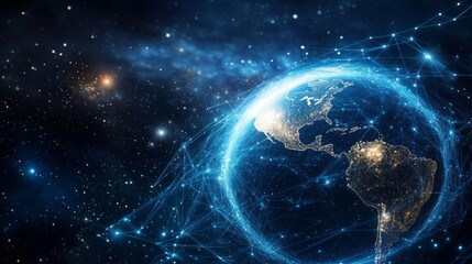 Glowing Earth Network in Dark Space