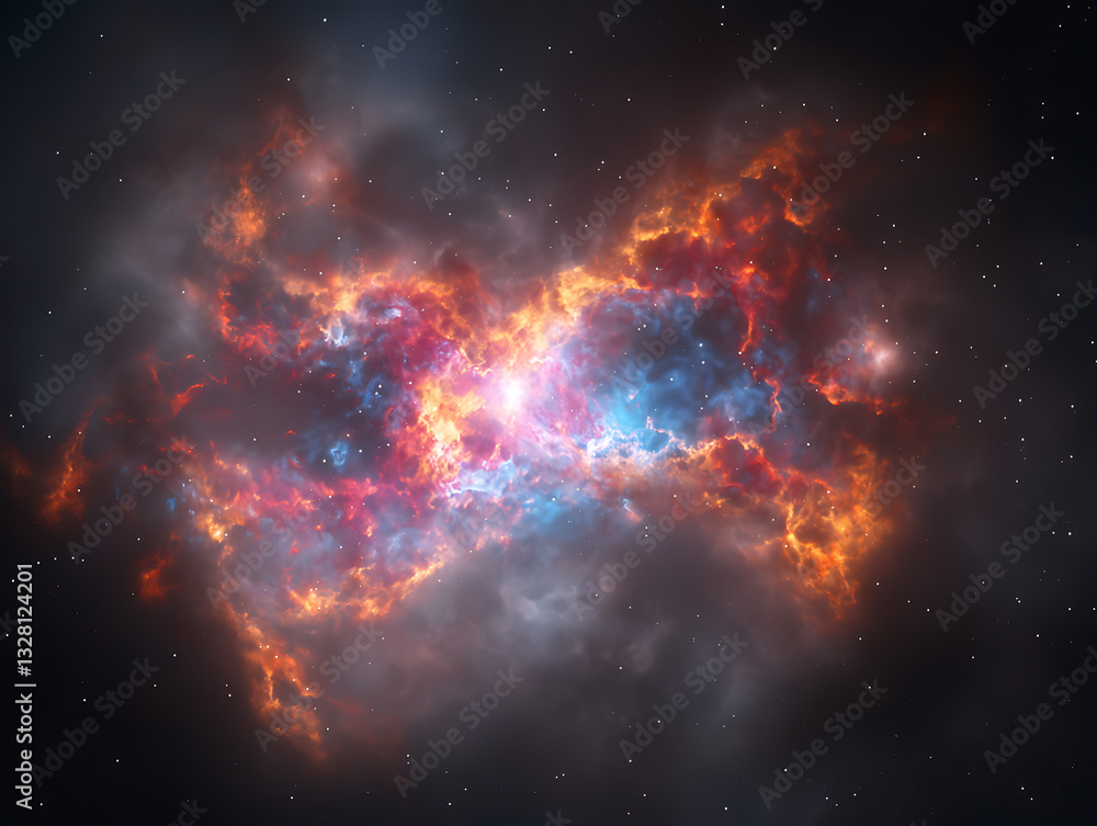 Poster exploring cosmic nebulae a stunning astronomical event captured in deep space celestial environment 
