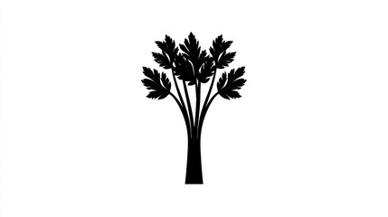 Obraz premium Celery stalk icon, simple graphic, white background, food illustration