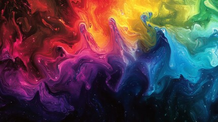 Fototapeta premium Abstract Cosmic Swirls Colorful Vibrant Galaxy Background
