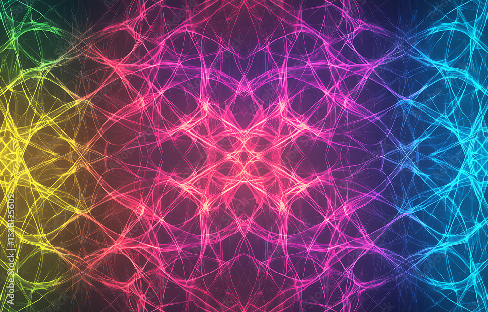 Aufkleber dynamic abstract patterns digital art colorful background vibrant energy creative visualization