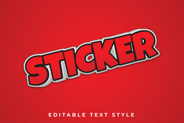 Sticler 3d text effect