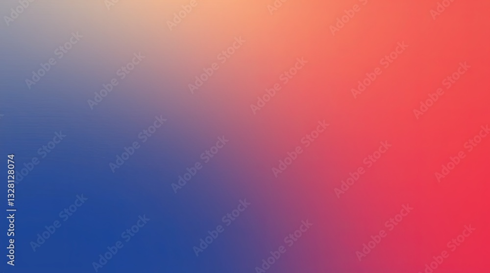 Poster A blue and red background with a gradient of colors
