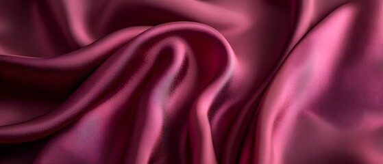 Shiny burgundy silk texture. Luxury fabric.
