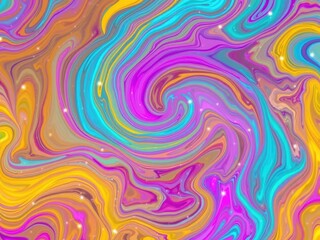 Fototapeta premium Abstract Colorful Swirling Liquid Marble Texture Background