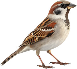 The graceful sparrow bird showcases elegance with its delicate features and vibrant feathers. 