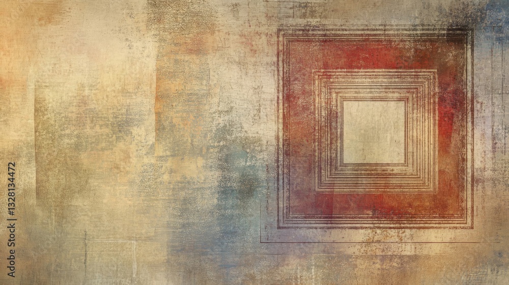 Poster abstract grunge background with nested frames