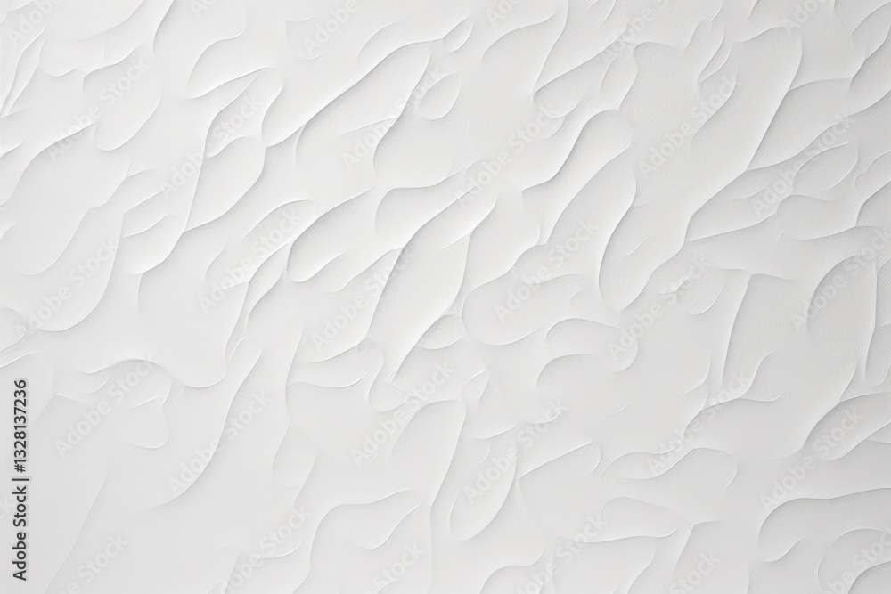 Poster a white wall with wavy embossed patterns, creating an elegant and minimalist background